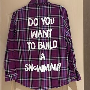 Disney Cakeworthy Purple Plaid Shirt